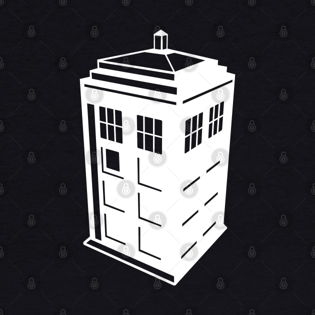 Doctor Who - Tardis - Three Point Perspective - White by Pandoramonium